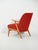 Scandinavian Armchair in Red Wool Upholstery, 1950s For Sale - Image 4 of 10