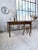 Brown Farmhouse Table with Tapered Cherrywood Legs, 1950s For Sale - Image 8 of 18