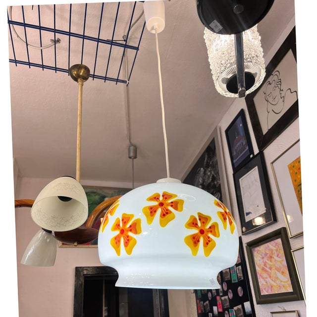 Hanging Lamp, Veb Beleuchtungsglaskombinat Görlitz, Germany, 1970s For Sale - Image 14 of 14