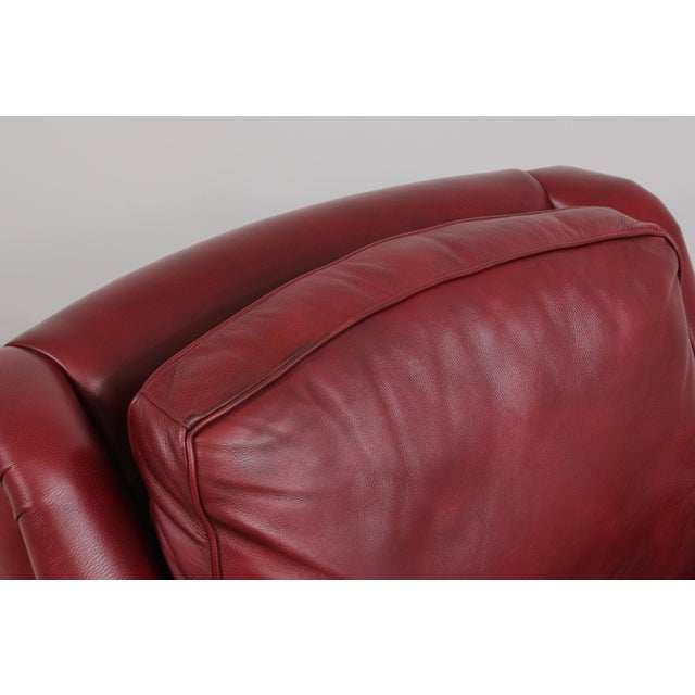 Hancock & Moore Red Leather Oversized Chair For Sale - Image 11 of 15