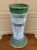 Victorian Antique Painted Wicker Umbrella Basket With Green and White Surface For Sale - Image 3 of 12