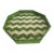 Hollywood Regency Geometric Green and Beige Tray For Sale