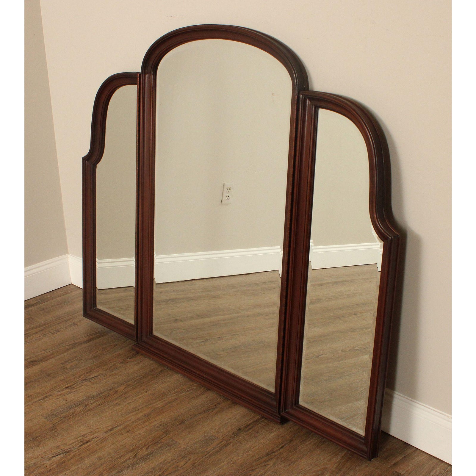 Ethan Allen Georgian Court Cherry Trifold Mirror
