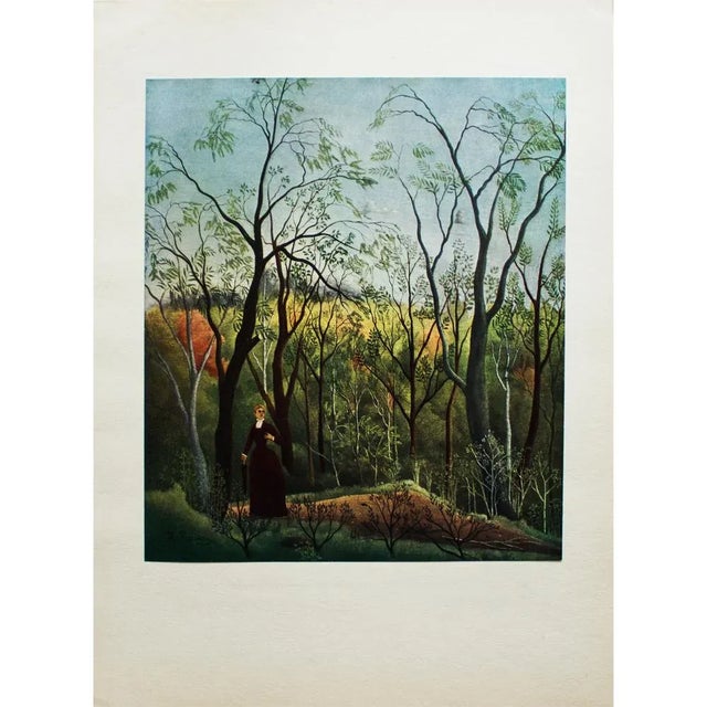 Printmaking Materials 1930s After Henri Rousseau "La Promenade", First Edition Swiss Lithograph For Sale - Image 7 of 8