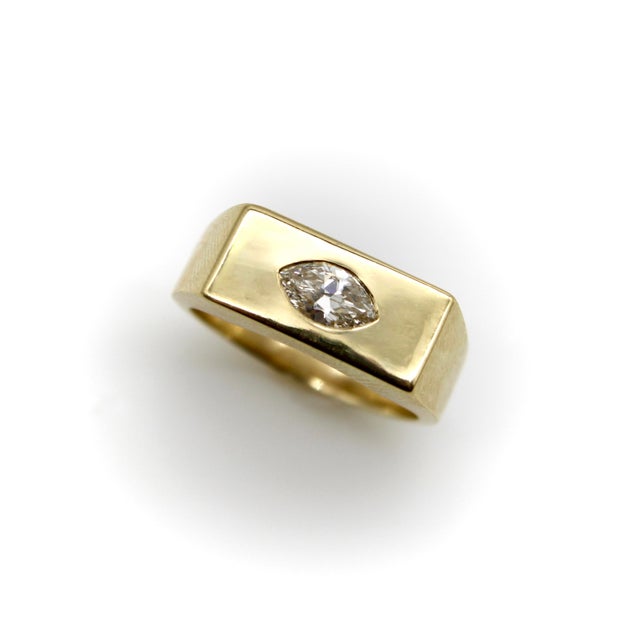 A signet ring is a must have in contemporary jewelry collecting, and what cold be more attractive than embedding a chubby...