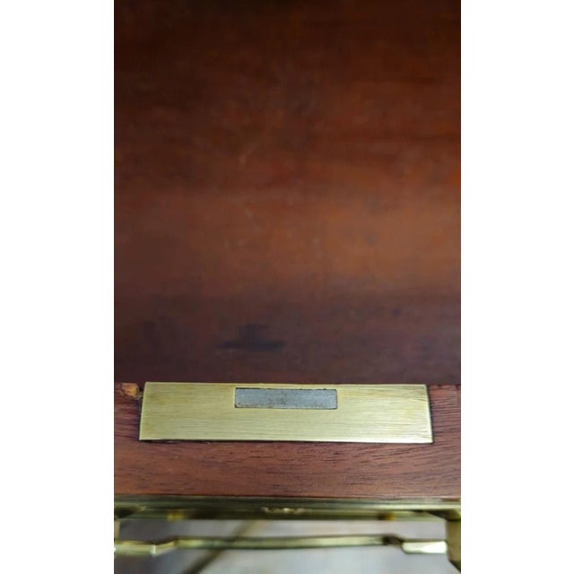 Parisian Buffet in Mahogany and Gilt Brass with Marble Top For Sale - Image 5 of 15