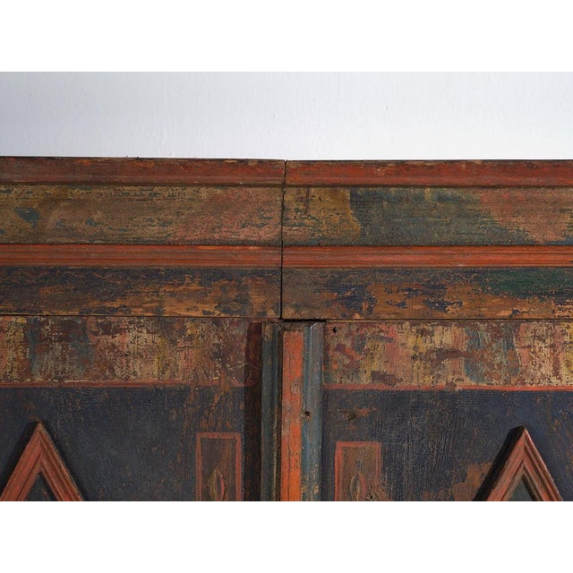 Antique Polychrome Wood Wardrobe For Sale - Image 15 of 18