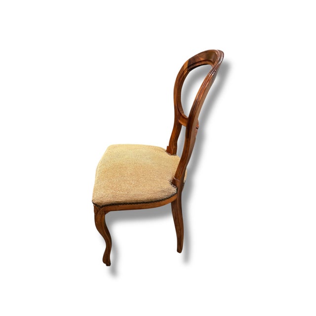 Mid-Century Modern Set of 6 - Antique Walnut Chairs For Sale - Image 3 of 5