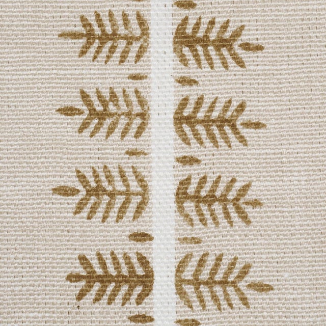 Traditional Sample - Schumacher Alva Hand Block Print Fabric In Ochre For Sale - Image 3 of 5