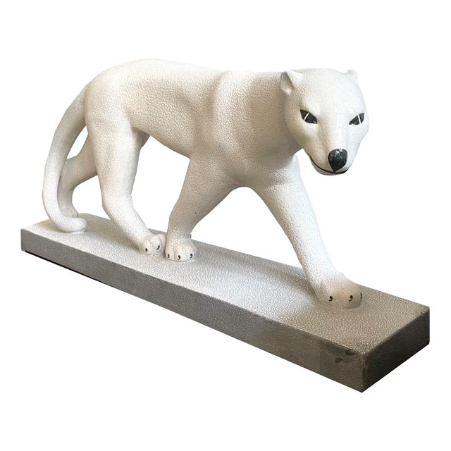 White Art Deco Panther For Sale