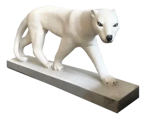 White Art Deco Panther