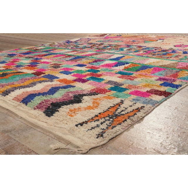 Pink Contemporary Boujad Moroccan Rug, 10'02 X 12'09 For Sale - Image 8 of 10
