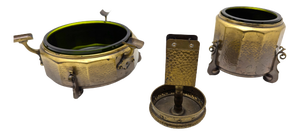 Vintage German Art Deco Smoking Set from WMF, 1920s, Set of 3