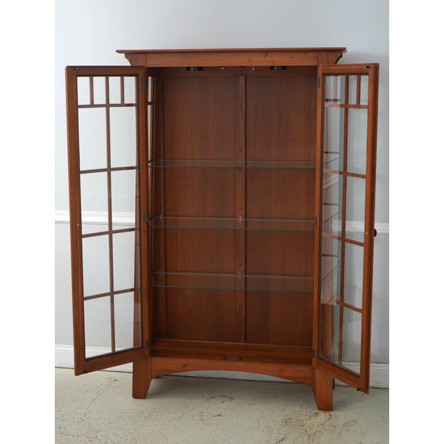 American Ethan Allen American Impressions Cherry Display Cabinet For Sale - Image 3 of 15