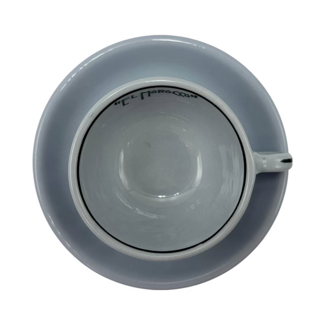 Ceramic Vintage El Morocco Nyc Nightclub Cup & Saucer New York City For Sale - Image 7 of 12