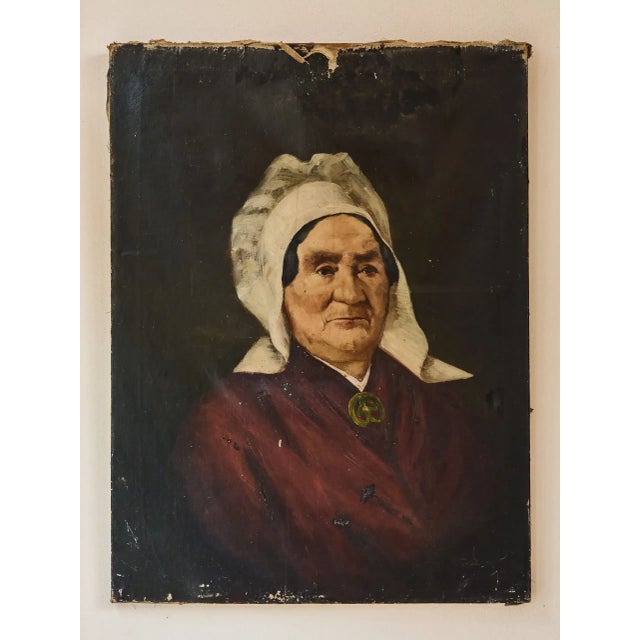 Pair of historical portrait paintings from the 19th century – Adele Mertens & Petrus Franciscus Mertens Author: Maria...