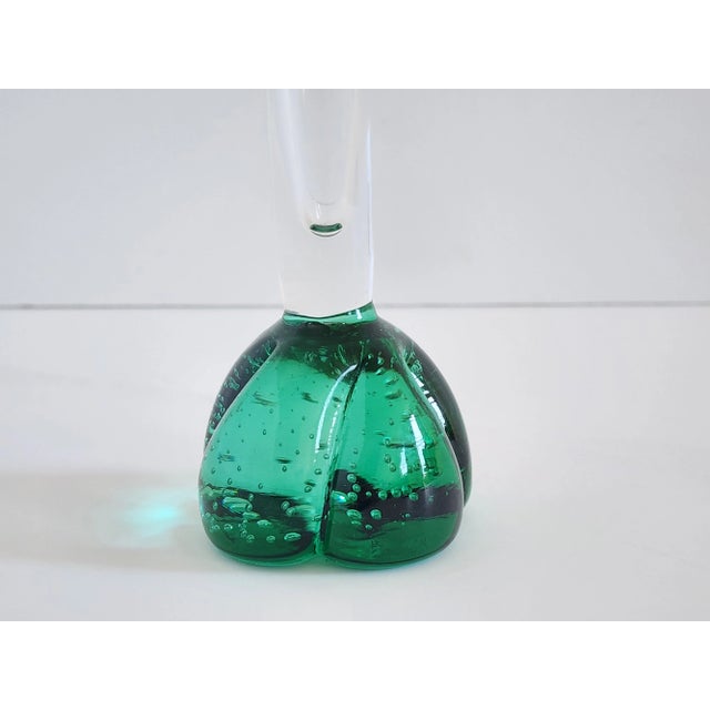 1950s Mid Century Modern Per Lutken Homelgaard Green Bud Vase For Sale - Image 5 of 9