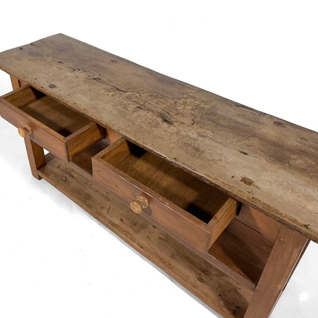 Antique French Pine Draper Farm Table For Sale - Image 12 of 15