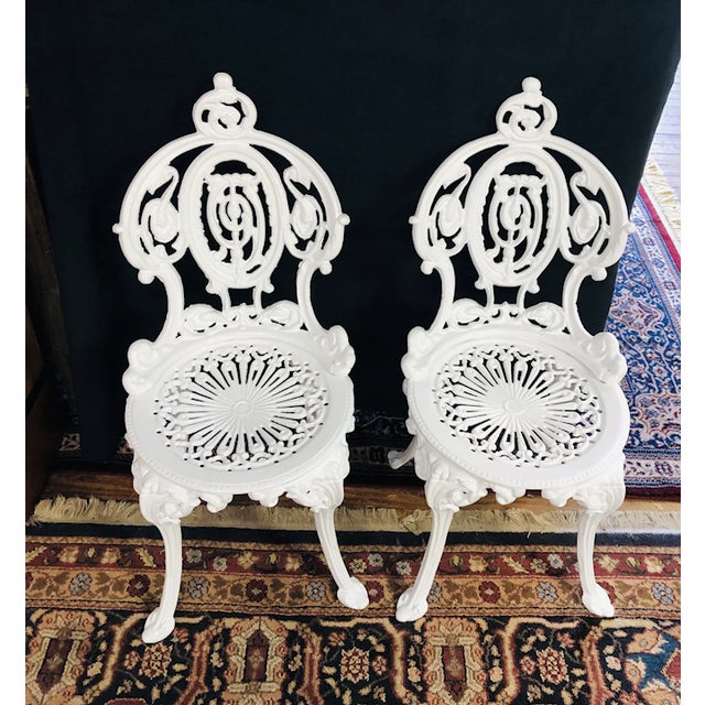 1900's Victorian Cast Garden Chairs by Atlanta Stove Works a Pair