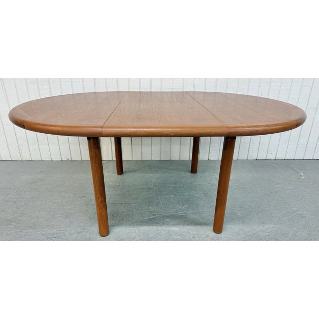 Mid-Century Danish Modern Teak Dining Table For Sale - Image 4 of 8
