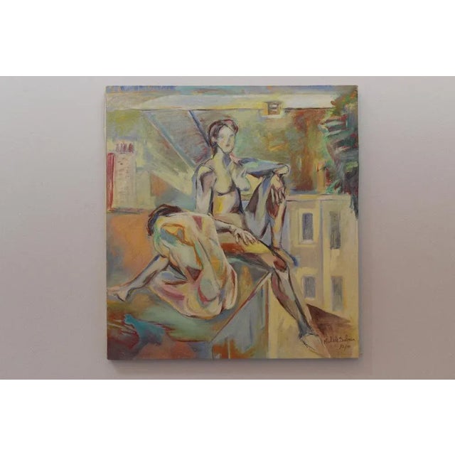 Michele Dubain, Painting, Oil on Canvas For Sale - Image 3 of 3