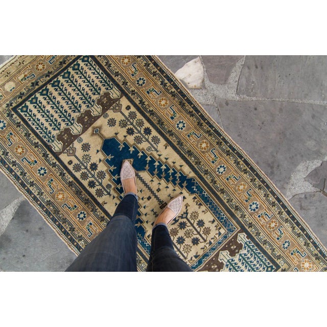 One can think of this vintage rug as a big piece of Hamsa. Take a look at the rectangular section in the middle where all...