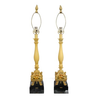 Pair Antiques Roadshow Chinoiserie Decorated Table Lamps For Sale