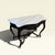 Classic Italian console table with a Carrara marble top in perfect condition. Sleek in design, with a medium-gloss...