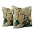 Althea Citron Attributed to Lee Jofa Floral Linen 18” Down Pillows - A Pair For Sale