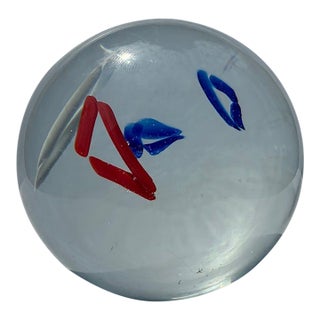 Vintage Crystal Paperweight 1980s For Sale