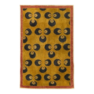 Galerie Shabab Collection Mid-20th Century Turkish Art Deco Throw Rug For Sale
