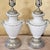 Vintage Pair of Neoclassical Trophy Urn Table Lamps in White Crackle Glaze – Made in Usa For Sale - Image 13 of 18