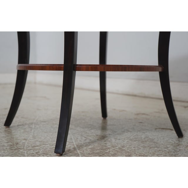 Jonathan Charles Round 2 Drawer Modern Design Lamp Table For Sale - Image 10 of 18