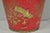 Chinoiserie Mid 20th Century Italian Chinoiserie Hand Painted Oriental Red Tole Metal Wastebasket Trashcan For Sale - Image 3 of 18