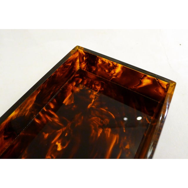 Jewelry Box in Faux Tortoiseshell and Acrylic Glass by Philippe Cheverny, 1970s For Sale - Image 9 of 18