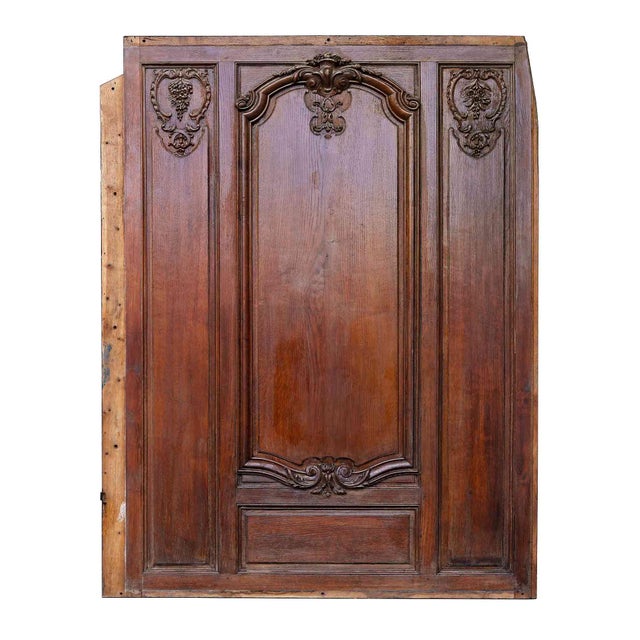 French Antique French Paneling - Louis Xv Style - Carved Oak - Ten Piece Set For Sale - Image 3 of 12
