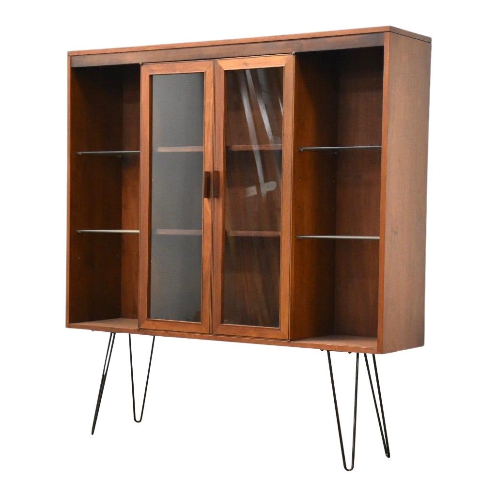 Walnut MCM Bookcase Display Chairish