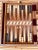 Don Shoemaker Vintage Mid-Century Inlaid Wood & Brass Tabletop Game Set Backgammon, Chess, Dominoes, Dice , Made in England For Sale - Image 4 of 17