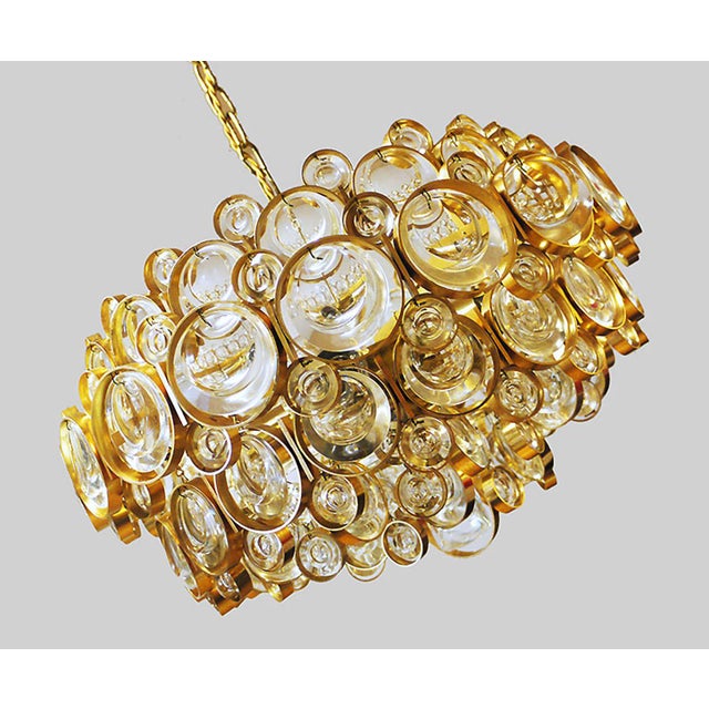 Bubbles Chandelier in Crystal and Gilt Brass by Gaetano Sciolari, 1960s For Sale - Image 6 of 15
