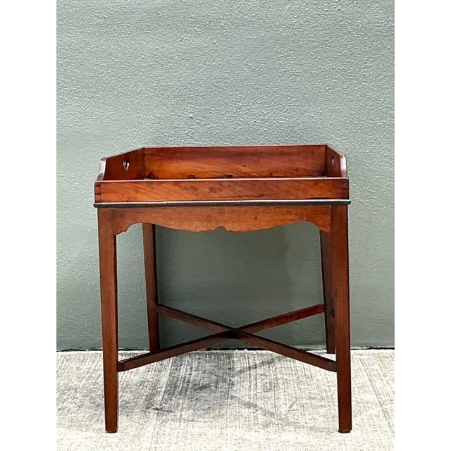 Vintage Regency Mahogany Gallery Coffee Table For Sale - Image 9 of 12