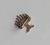 Menorah Vintage diminutive Lapel Pin Tie Tack Hanukkah candelabrum Judaica with exemplary detail.