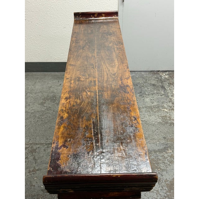 Early 20th Century Chinese Carved Wood Console Table, Antique For Sale - Image 5 of 12