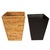 Artifacts Rattan Square Tapered Waste Basket with Metal Liner in Honey Brown For Sale - Image 4 of 7