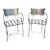 Vintage Metal Scroll Armchairs, Pair For Sale