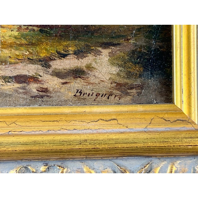 Antique Continental School Oil on Canvas Landscape With Windmill, Signed “Brüguer,” Circa 1880-1910 For Sale - Image 10 of 10