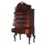 Antique Queen Anne Style Carved Mahogany Bonnet Top High Boy C1900 For Sale - Image 6 of 18
