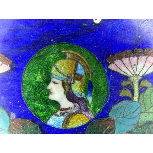 Early 20th Century Antique Cloisonne Souvenir Trays: Priests of Pallas, Kansas City 1906 For Sale - Image 5 of 9
