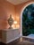 Large Mid-Century Italian White Glazed Ceramic Covered Urn With Cherub Medallions For Sale - Image 10 of 11