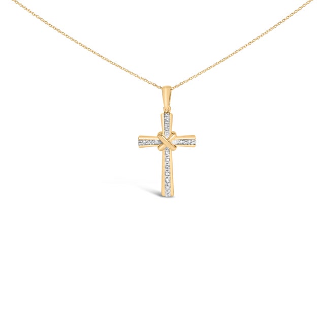 Grace meets quiet brilliance in this polished cross, its tapered, rounded arms softened to feel like a whisper against the...