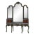 Antique French Luis XV Vanity With Triple Folding Panels Mirror For Sale